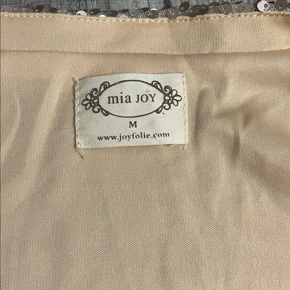 MIA Joy Sequin Wrap Top with Tie - Picture 4 of 8